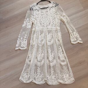 White Lace Dress size small